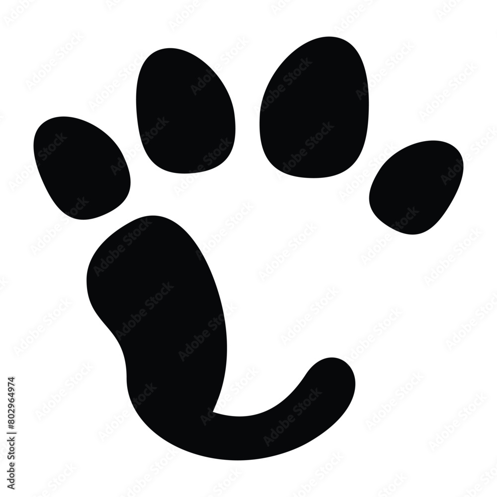 L letter paw pet logo template L letter paw pet logo template