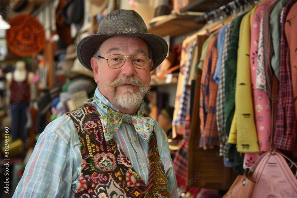 Vintage Visions: Capturing the Style of a Retro-Themed Thrift Store Owner