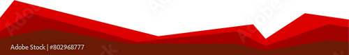 Red Modern Business Footer Design Border Geometric Shape