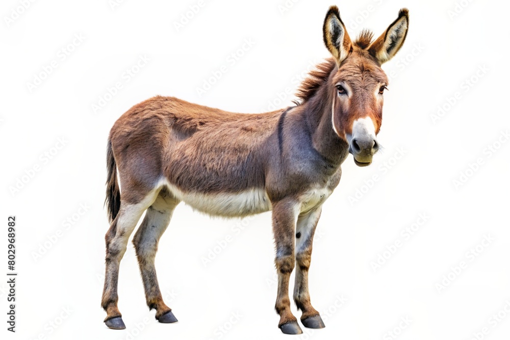 Donkey isolated on white