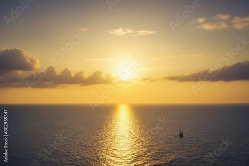 sunset in the sea