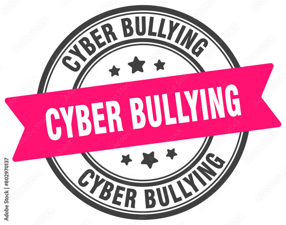 cyber bullying stamp. cyber bullying label on transparent background. round sign cyber bullying stamp. cyber bullying label on transparent background. round sign