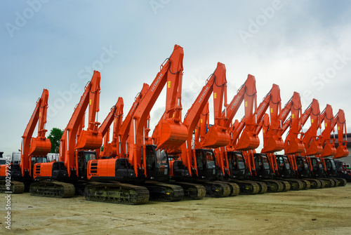 a powerful excavator machinery used in construction.