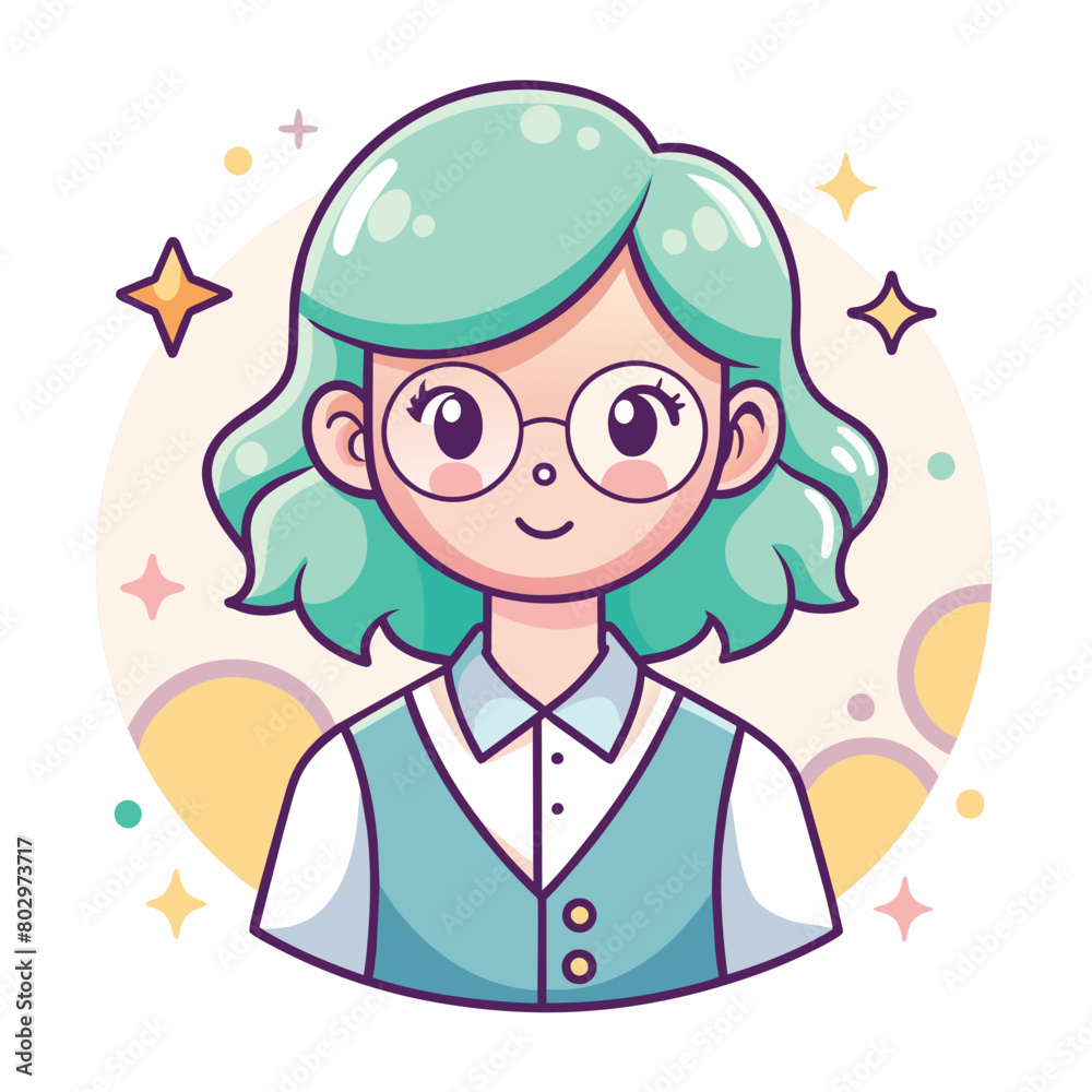 Minimalist doodle featuring a Teacher, Generative AI Minimalist doodle featuring a Teacher, Generative AI
