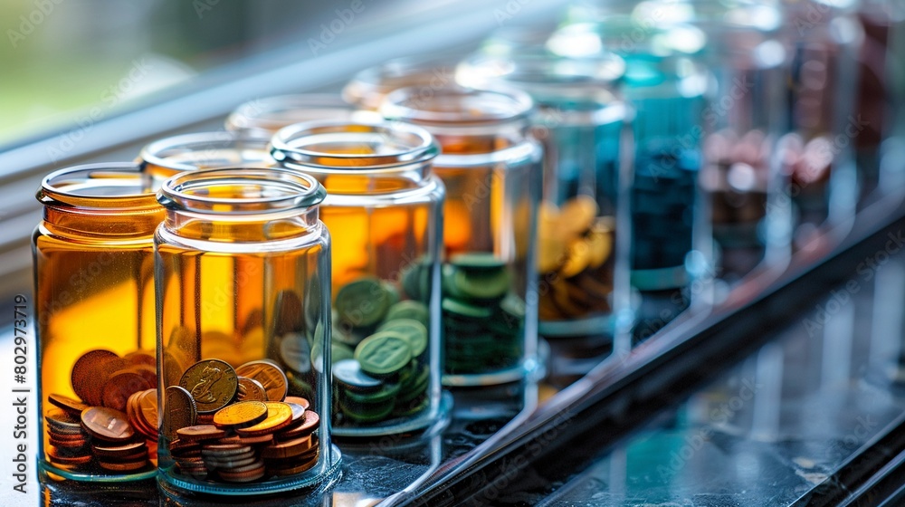 Vitamins and Coins in a Pill Organizer Show a weekly pill organizer where each compartment contains a mix of coins and vitamins Vitamins and Coins in a Pill Organizer Show a weekly pill organizer where each compartment contains a mix of coins and vitamins