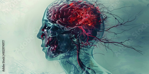 Cavernous Malformation: The Brain Bleed and Seizures - Picture a person with a highlighted cavernous malformation in the brain, experiencing bleeding and seizures photo