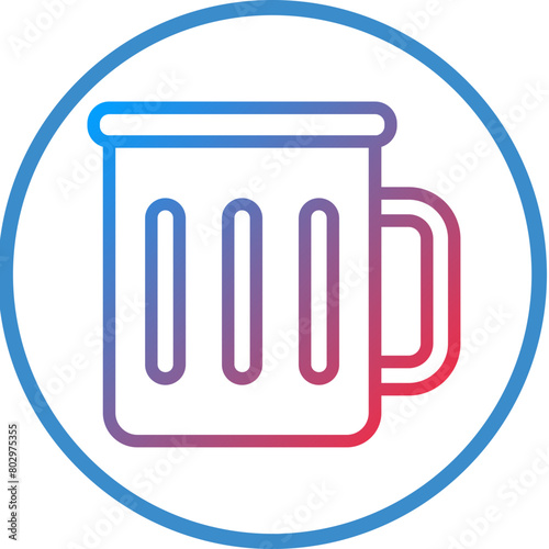 Metal Mug Icon Style