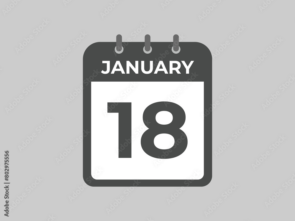 january 18 calendar reminder. 18 january daily calendar icon template. Calendar 18 january icon Design template. Vector illustration
january 18 calendar reminder. 18 january daily calendar icon template. Calendar 18 january icon Design template. Vector illustration