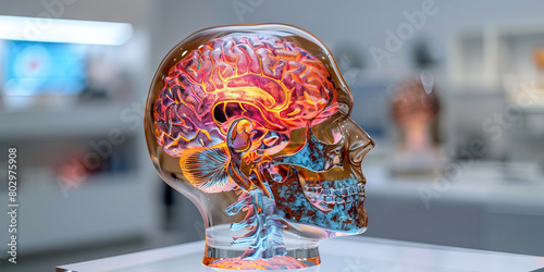 Glioblastoma Multiforme: The Aggressive Brain Tumor and Neurological Symptoms - Visualize a person with a highlighted glioblastoma tumor, experiencing severe neurological symptoms