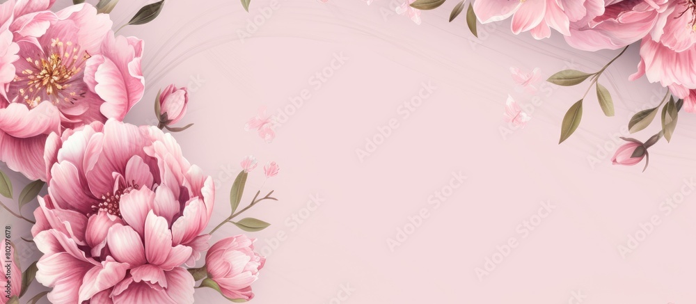 A close up of stunning peony flowers on a textured background providing ample copy space for text Perfect for occasions like International Women s Day Mother s Day Valentine s Day or the first day of