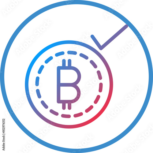 Cryptocurrency Accepted Icon Style