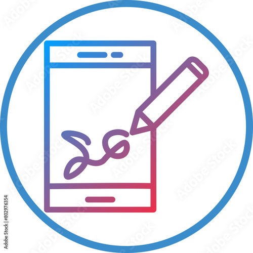 Digital Signature Icon Style