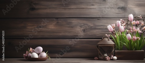A dark wooden board with a ...