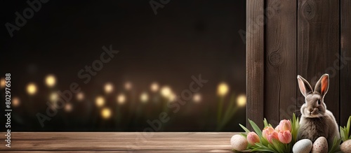 A dark wooden board with a ...