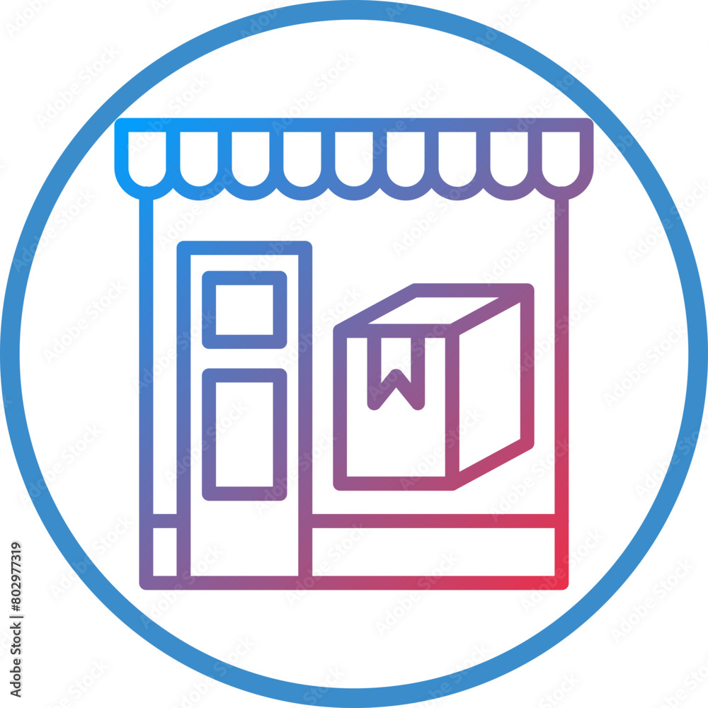 Delivery Shop Icon Style