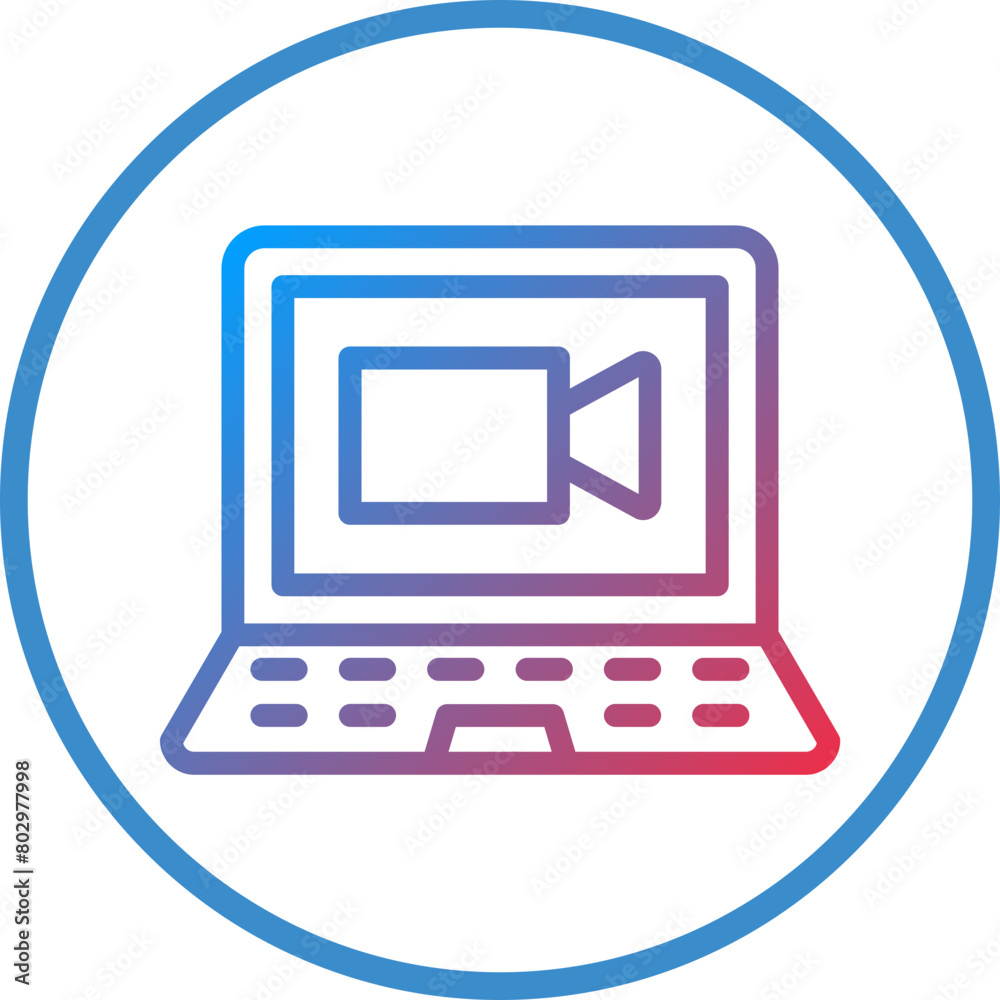 Videocall Discussion Icon Style