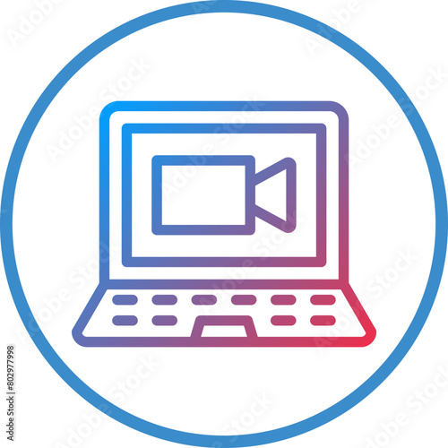Videocall Discussion Icon Style