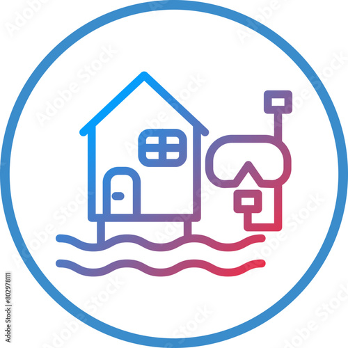 Dive Resort Icon Style
