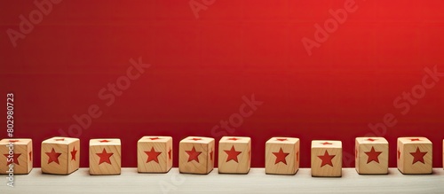 A chain of star shaped wood...