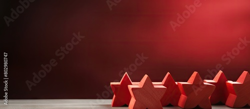 A chain of star shaped wood...