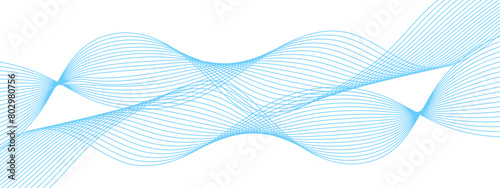 Abstract colorful modern stream wave  line transparent background. Business curve lines in transparent background. Curved wavy lines tech futuristic motion background. 