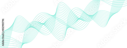 Abstract colorful modern stream wave  line transparent background. Business curve lines in transparent background. Curved wavy lines tech futuristic motion background. 