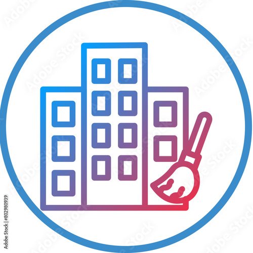 Hotel Cleaning Icon Style