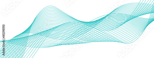 Abstract colorful modern stream wave  line transparent background. Business curve lines in transparent background. Curved wavy lines tech futuristic motion background. 