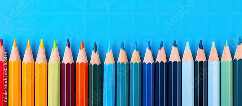 A colorful row of pencils a...