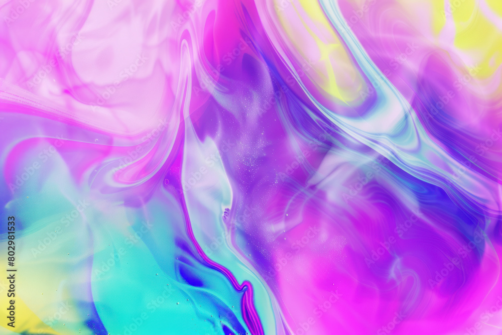 Colorful liquid abstract painting background in pink colors.