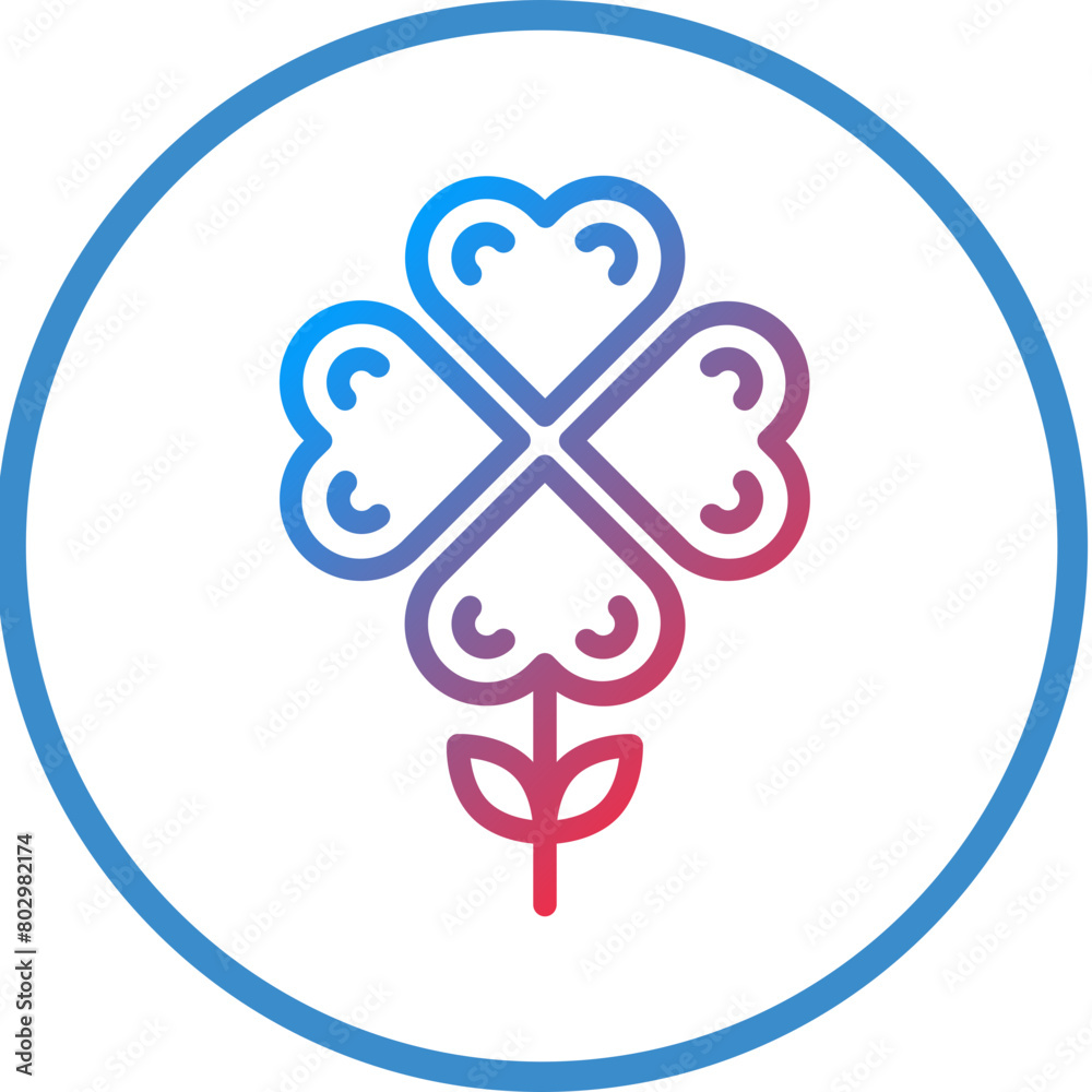 Obraz premium Clover Icon Style