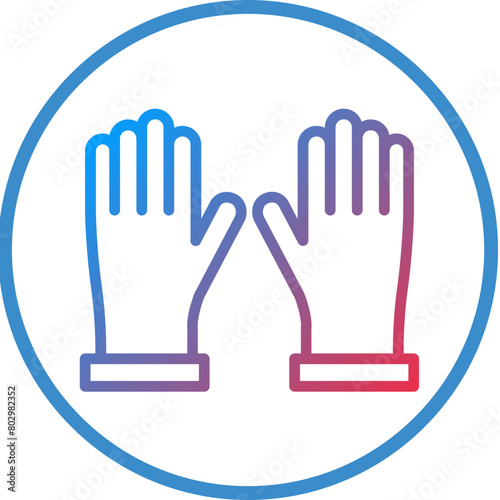Gloves Icon Style