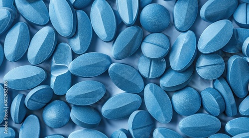 Blue pills background , medicine concept.