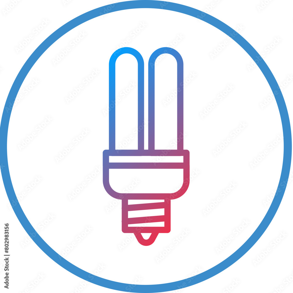 Cfl Tubular Bulb Icon Style Cfl Tubular Bulb Icon Style
