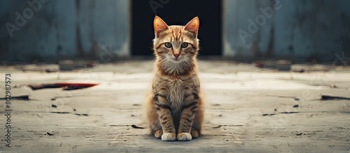 A cat is seen sitting on a ...