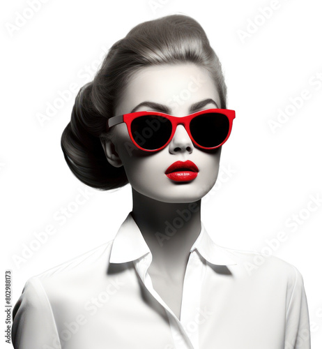 PNG Fashion model girl sunglasses portrait adult.