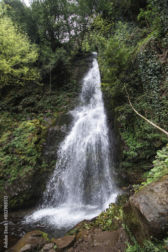 Tsablenari waterfall in Mtirala National Park, Georgia photo