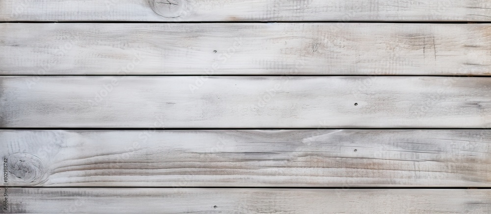 Naklejka premium A background featuring a white wood plank texture that provides ample space for adding images or text
