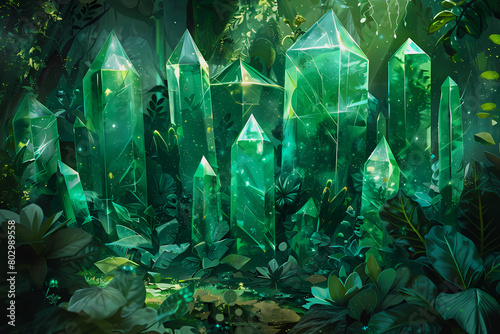  enchanting emerald gemstone illustration
