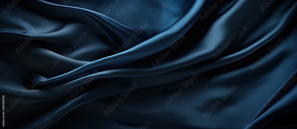 A close up of a dark blue fabric texture with no visible objects providing copy space for an image A close up of a dark blue fabric texture with no visible objects providing copy space for an image