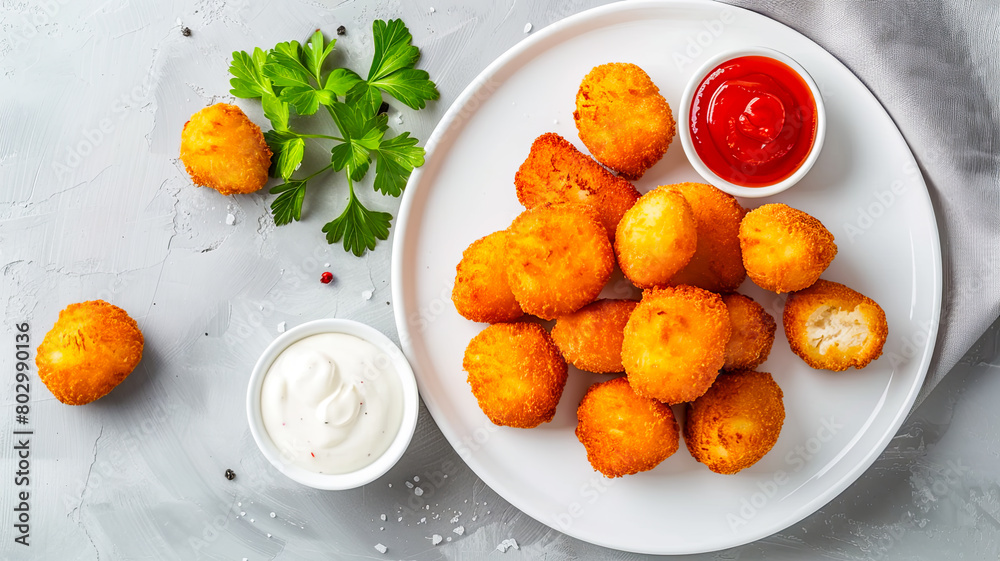 Croquette auf einem Teller