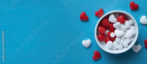 A blue background with a wh...