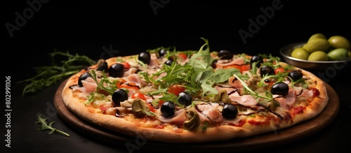 A delicious homemade pizza ...