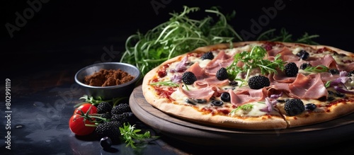 A delicious homemade pizza ...
