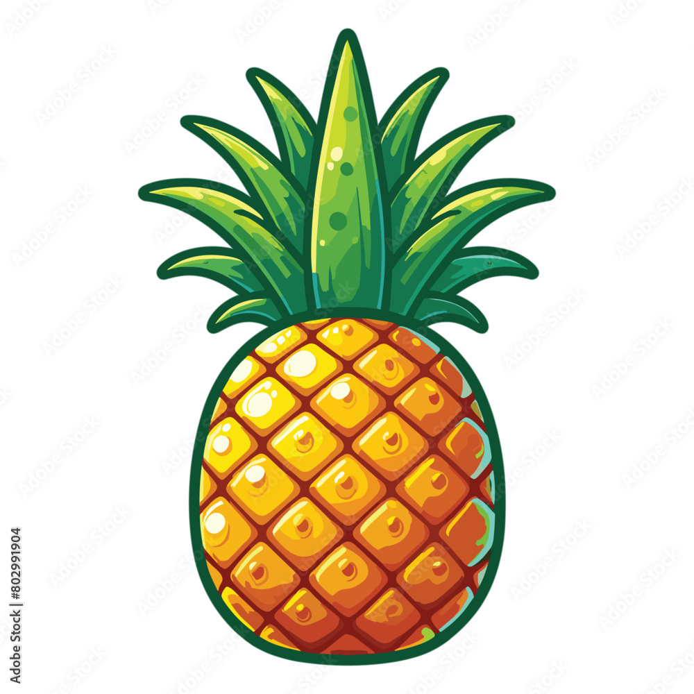 cartoon pineapple vector illustration cartoon pineapple vector illustration