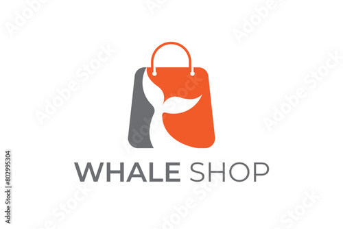 Fashion bag  with whale logo