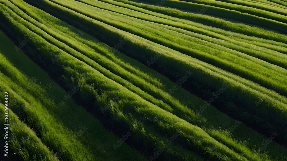 Agricultural Landscapes Fields of Green Rice and Tea Plantations in Rural Asia, Springtime in the Fields Lush Green Grass and Terraced Rice Paddy Landscapes, Rural Agriculture Summer Plantations and H