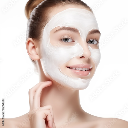 portrait of woman with perfect skin of face