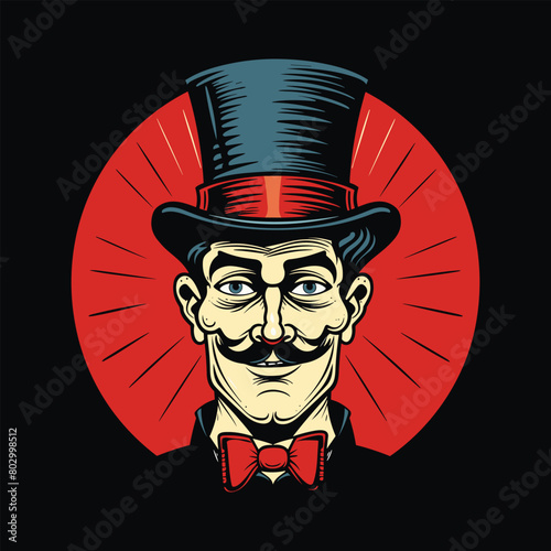 Ringmaster cartoon style vector