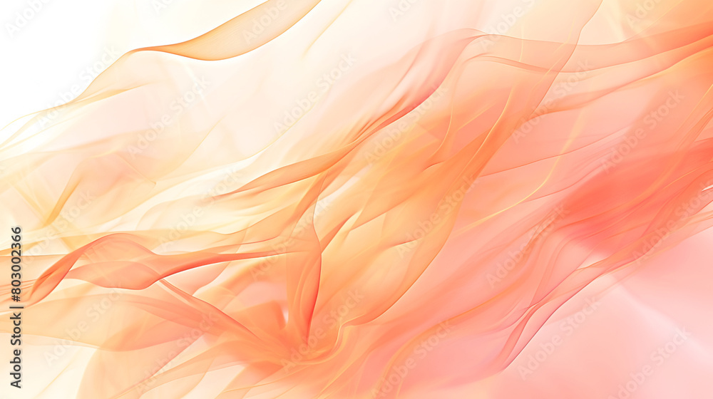 An abstract backdrop: silk in the color of the year, peach fuzz